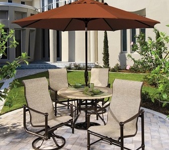 Sling Patio Set with Umbrella